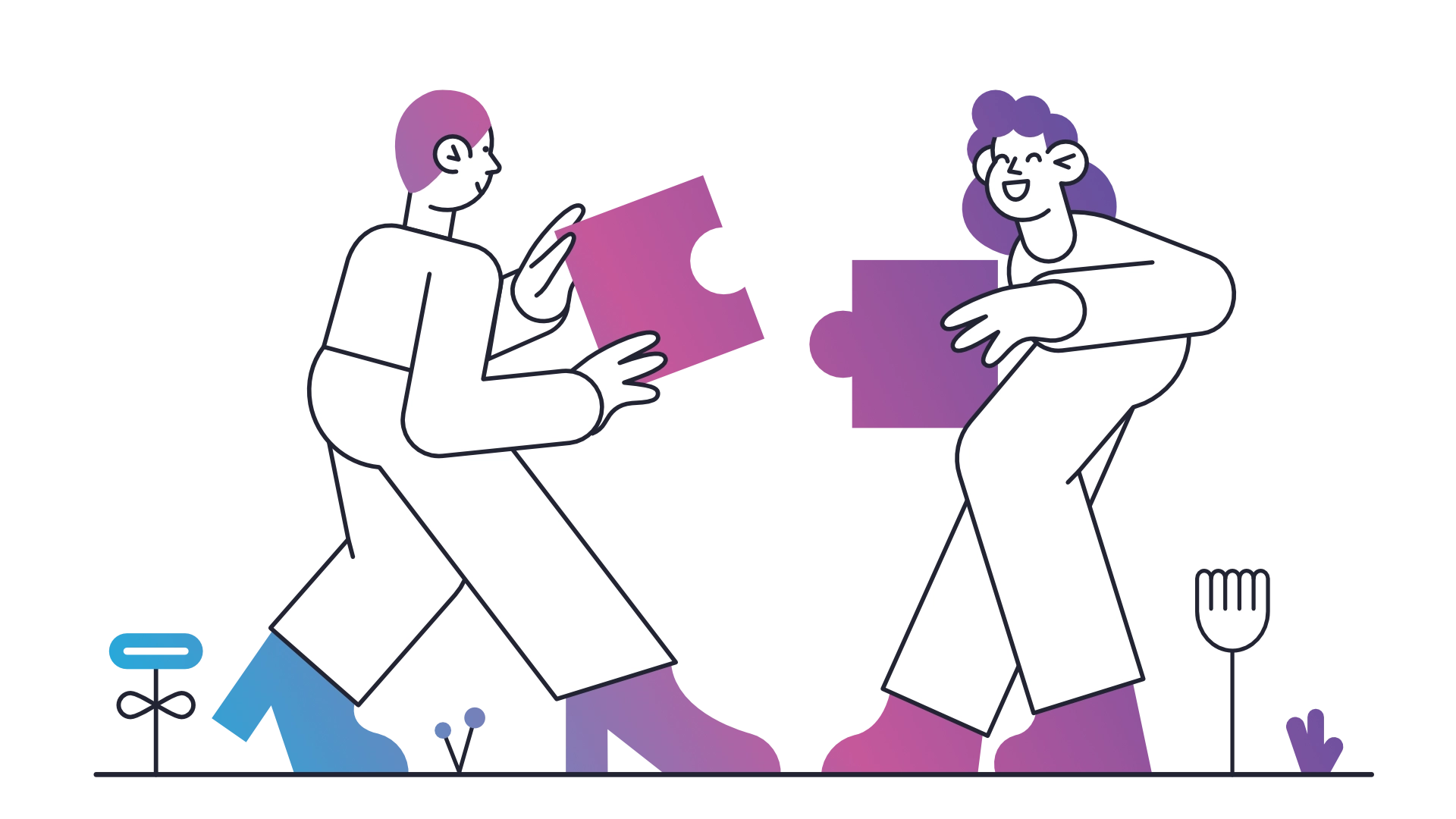 A consultant and a business owner putting a strategy together during a digital consultancy session.